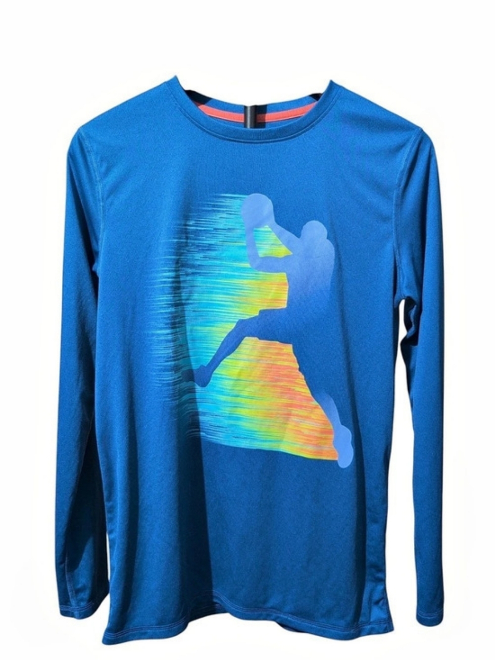 All in Motion Blue Long Sleeve Athletic Performance Tee XL 16